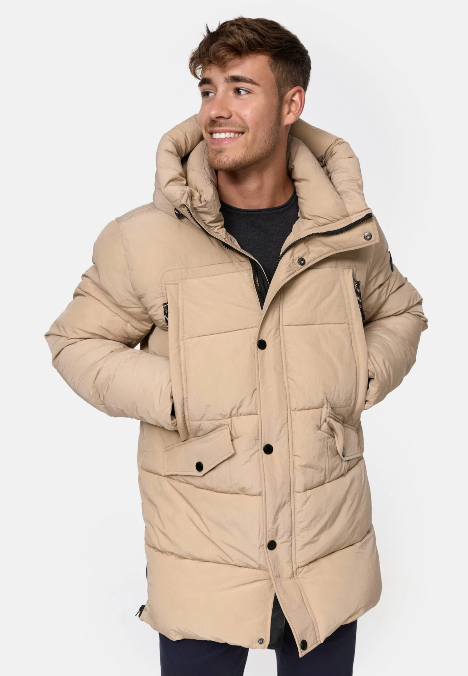 Indicode Jeans Parkas Winterparka Kasper Heren Beige 2 Indicode Jeans Parkas Winterparka Kasper Heren Beige - Image 2