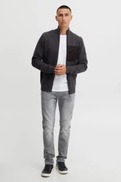 Indicode Jeans Vesten Gebreid Vest Heren Antraciet -Indicode Jeans Verkoop e254b3a2f145254575157c02f19dd989