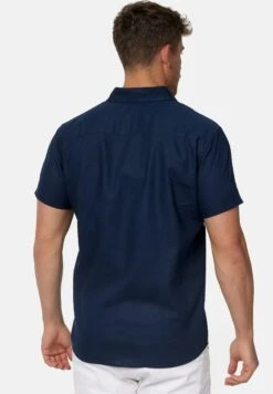 Indicode Jeans Kurzarm Bravida - Overhemd - Navy Solid -Indicode Jeans Verkoop e31766dc24b445b88b97344fb95fe81a