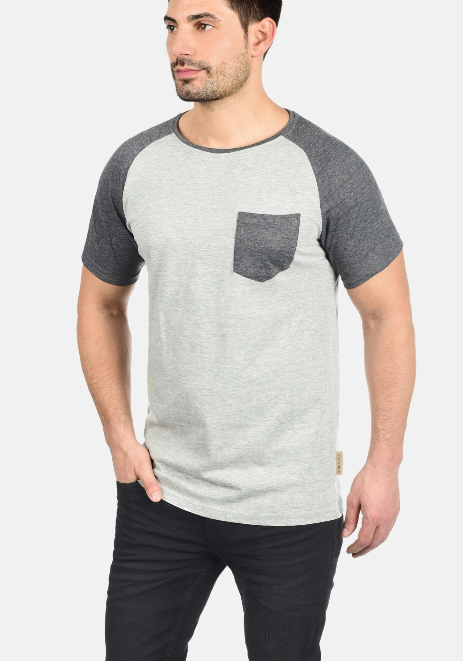 Indicode Jeans T-shirts Shirt Gresham Heren Grijs 2 Indicode Jeans T-shirts Shirt Gresham Heren Grijs - Image 2
