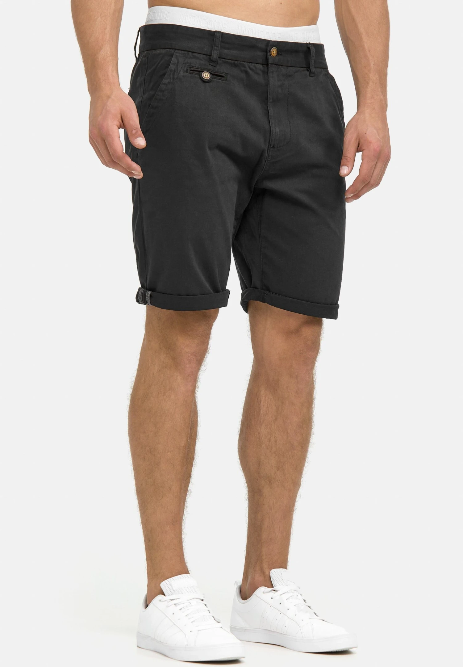 Indicode Jeans Casual Fit - Shorts - Mottled Black 5 Indicode Jeans Casual Fit - Shorts - Mottled Black - Image 5