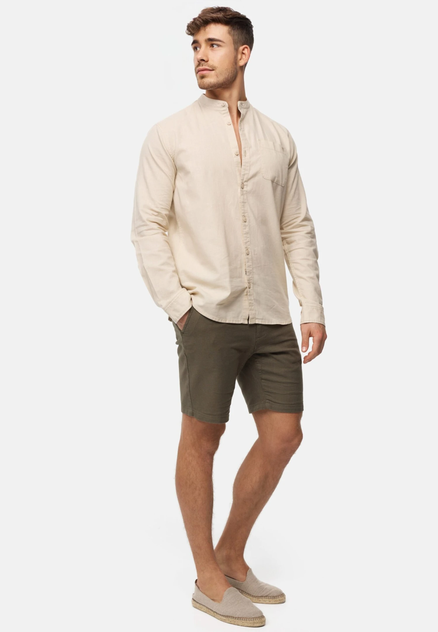 Indicode Jeans Shorts Regular Broek Caro Heren Kaki 3 Indicode Jeans Shorts Regular Broek Caro Heren Kaki - Image 3