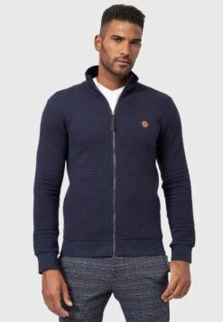 Indicode Jeans Bermie - Sweater Met Rits - Navy -Indicode Jeans Verkoop e5a496f2a97e419098b8dc317af73b6a