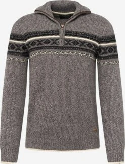 Indicode Jeans Coltruien Trui Noss Heren Grijs Gemêleerd