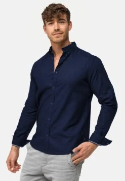 Indicode Jeans Langarm Kepner - Overhemd - Navy -Indicode Jeans Verkoop ec738a817fe8453893f9cbf17c964f5c