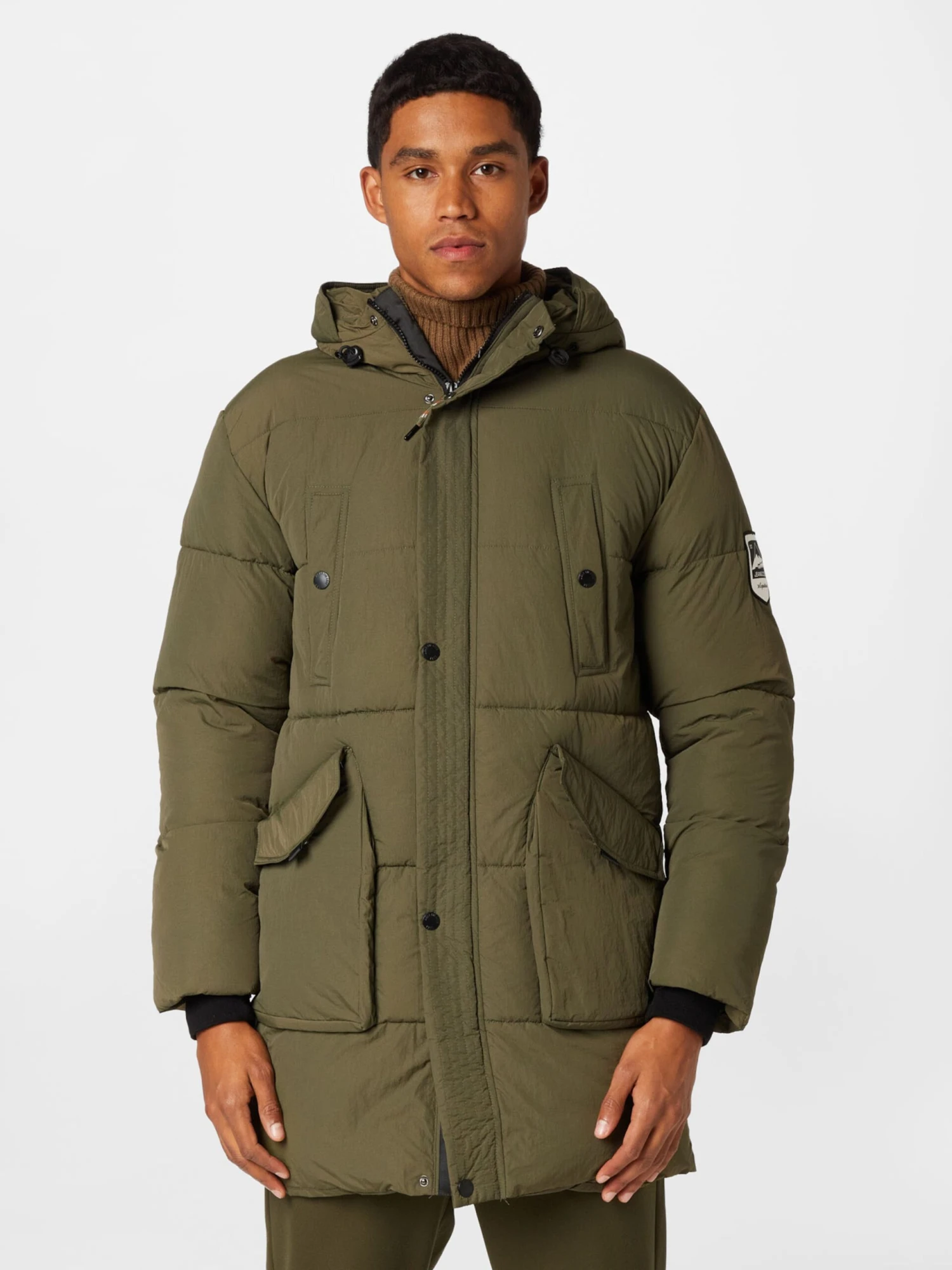 Indicode Jeans Parkas Winterparka Gazelle Heren Olijfgroen 3 Indicode Jeans Parkas Winterparka Gazelle Heren Olijfgroen - Image 3