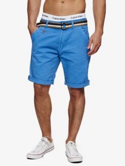 Indicode Jeans Chino Shorts Regular Chino Cuba Heren Hemelsblauw