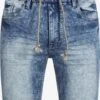 Indicode Jeans Denim Shorts Slimfit Broek Kadin Shorts Heren Blauw