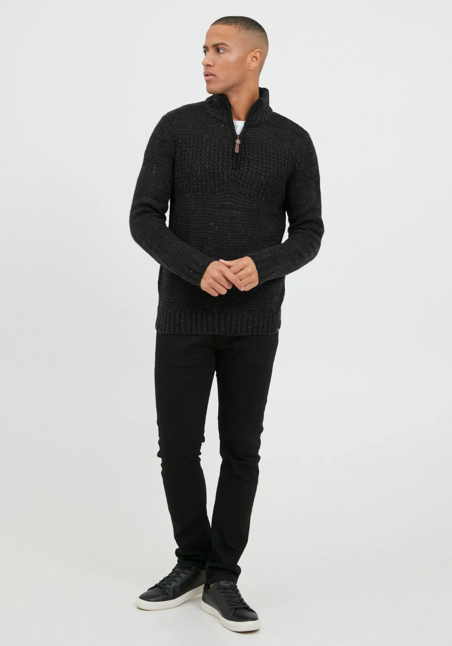 Indicode Jeans Coltruien Trui Oslo Heren Grijs 3 Indicode Jeans Coltruien Trui Oslo Heren Grijs - Image 3