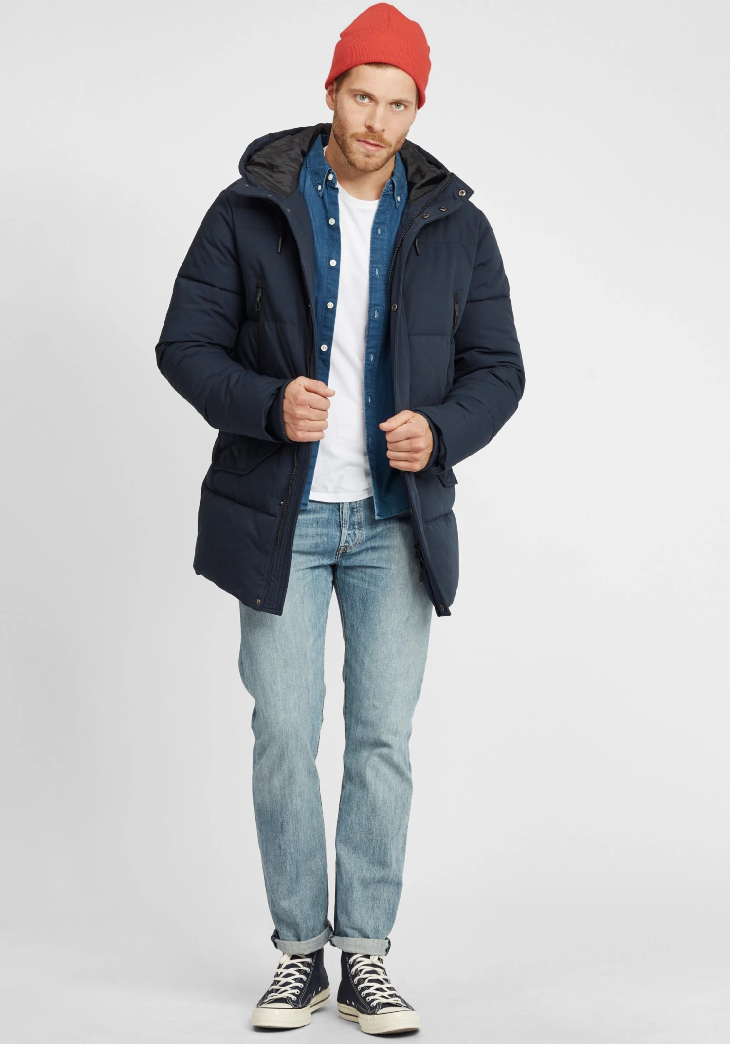 Indicode Jeans Parkas Winterparka Cavert Heren Marine / Navy / Donkerblauw 3 Indicode Jeans Parkas Winterparka Cavert Heren Marine / Navy / Donkerblauw - Image 3