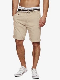 Indicode Jeans Chino Shorts Regular Chino Cuba Heren Crème