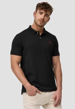 Indicode Jeans Polos Shirt Wadim Heren Zwart -Indicode Jeans Verkoop f293dd3f5de90f08482ba725e968568b