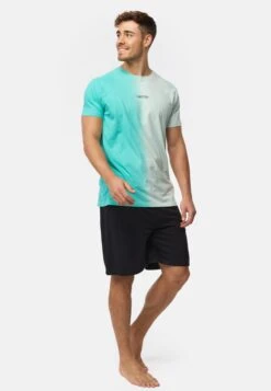 Indicode Jeans T-shirts Shirt INGibs Heren Groen / Wit -Indicode Jeans Verkoop f2f4f8c79c183c64d85e515483464d7f