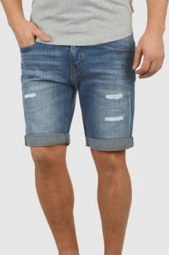 Indicode Jeans Denim Shorts Regular Broek Hallow Heren Blauw / Lichtblauw