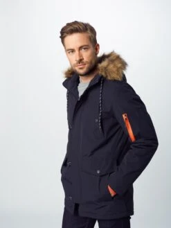 Indicode Jeans Parkas Winterparka Leake Heren Zwart -Indicode Jeans Verkoop f5de3638f8f4e94f176c137e8b7c72a9