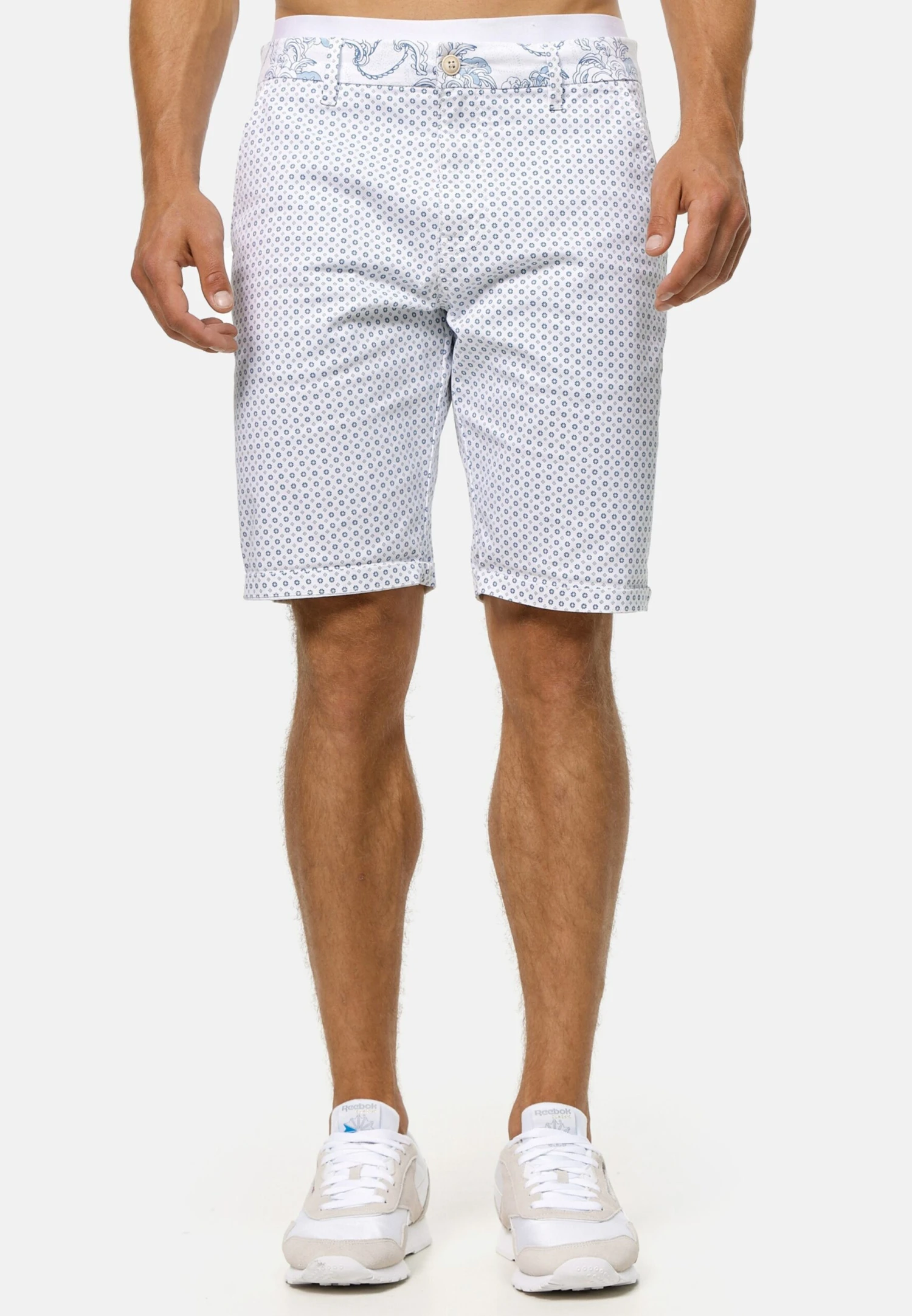 Indicode Jeans Chino Shorts Regular Chino Herrera Heren Blauw / Wit 2 Indicode Jeans Chino Shorts Regular Chino Herrera Heren Blauw / Wit - Image 2