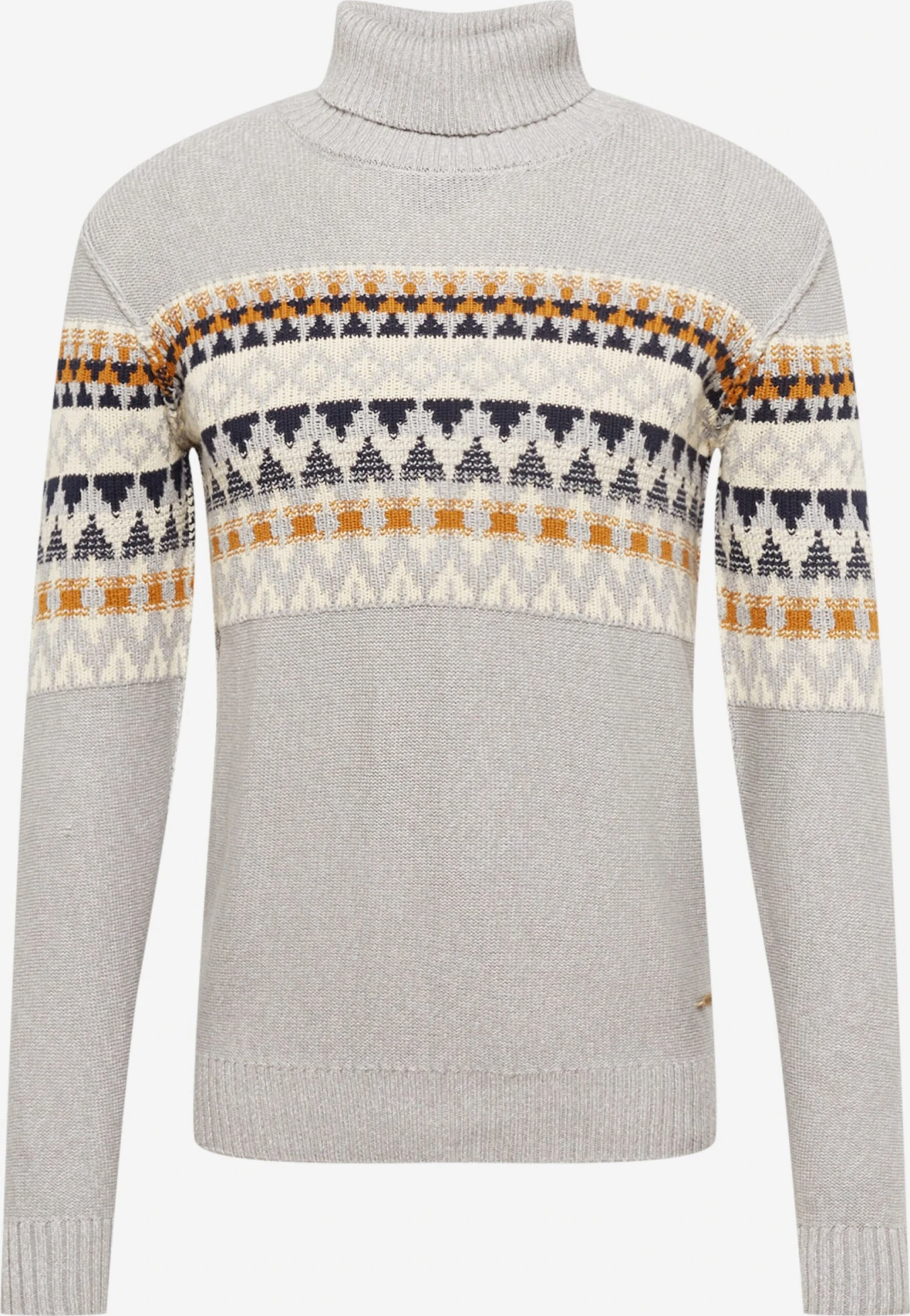 Indicode Jeans Coltruien Trui Tarly Heren Lichtgrijs 1 Indicode Jeans Coltruien Trui Tarly Heren Lichtgrijs