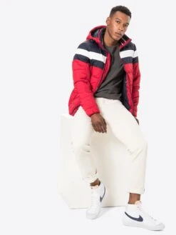 Indicode Jeans Tussenjassen Regular Fit Tussenjas AGRIPPA Heren Rood -Indicode Jeans Verkoop f6e5e315000bc91b827a5222e09bfb36