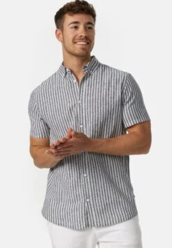 Indicode Jeans Kurzarm Bravida - Overhemd - Navy