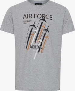 Indicode Jeans T-shirts Shirt Ronny Heren Lichtgrijs