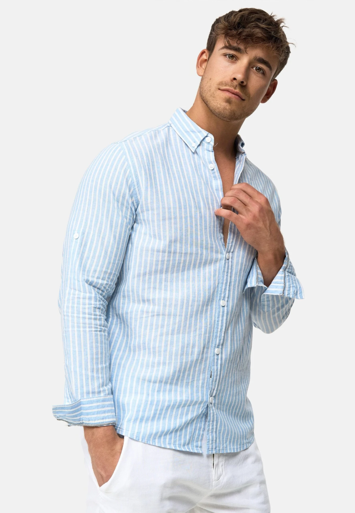 Indicode Jeans Langarm Brayden - Overhemd - Moonlight 5 Indicode Jeans Langarm Brayden - Overhemd - Moonlight - Image 5