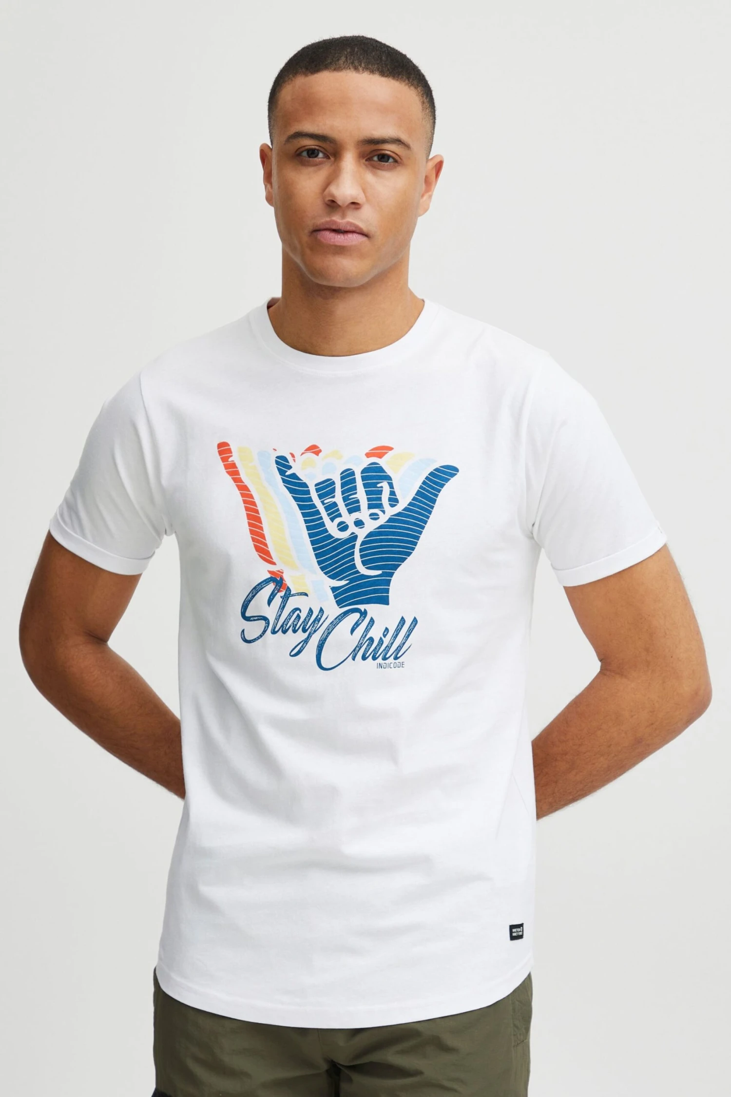 Indicode Jeans T-shirts Shirt Daniel Heren Wit 2 Indicode Jeans T-shirts Shirt Daniel Heren Wit - Image 2