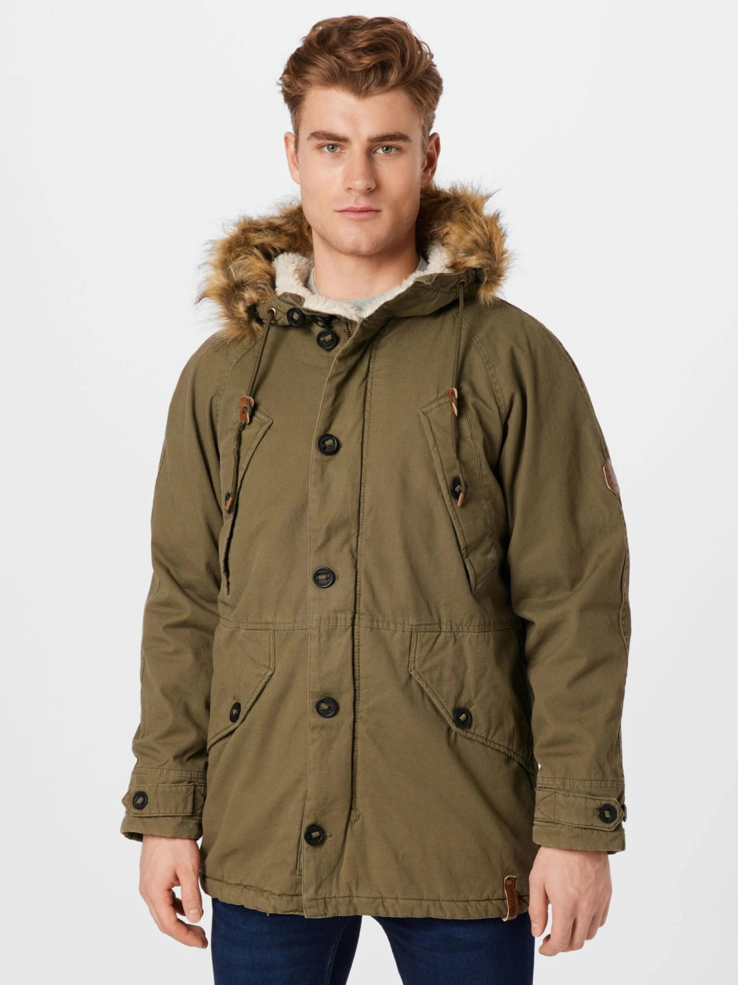 Indicode Jeans Parkas Winterparka Fann Heren Olijfgroen 3 Indicode Jeans Parkas Winterparka Fann Heren Olijfgroen - Image 3