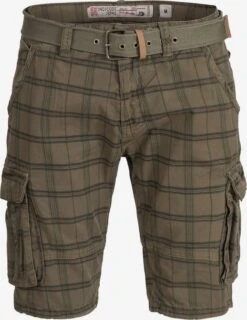Indicode Jeans Cargo Shorts Regular Cargobroek Heren Groen